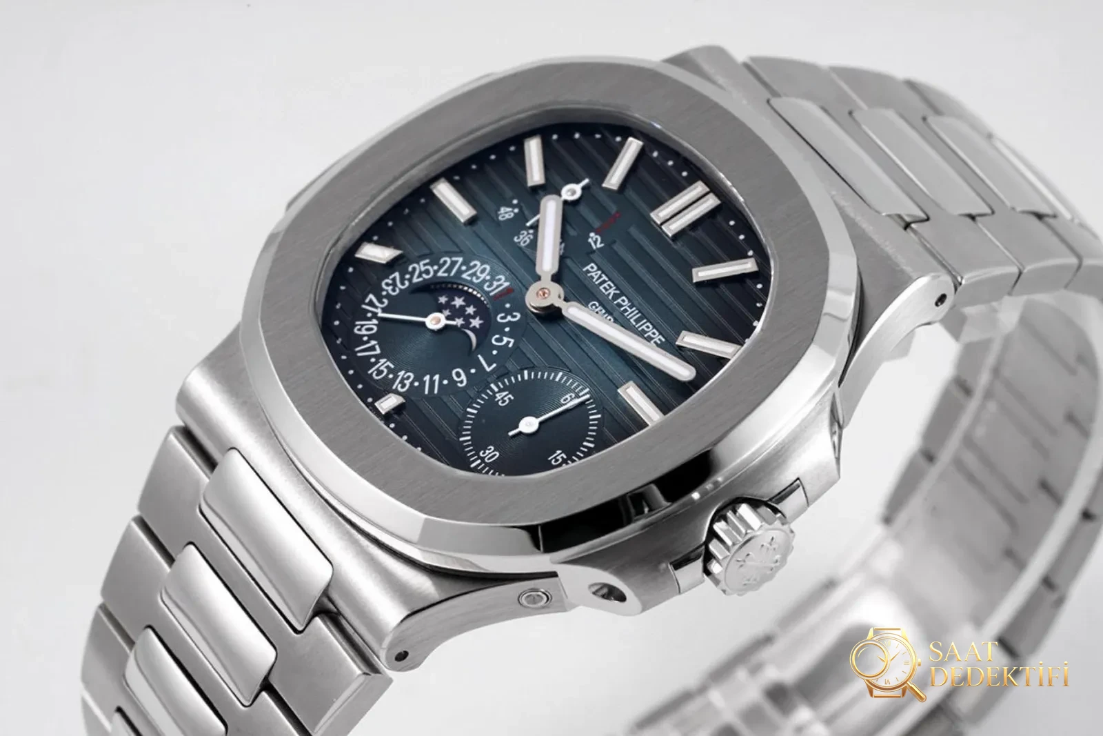 PPF Factory Patek Philippe 5712 v2 versiyonundaki tek parça 240 mekanizma nasıl ayırt edilir? - Kasa Profili ve Kurma Kolu İncelemesi
