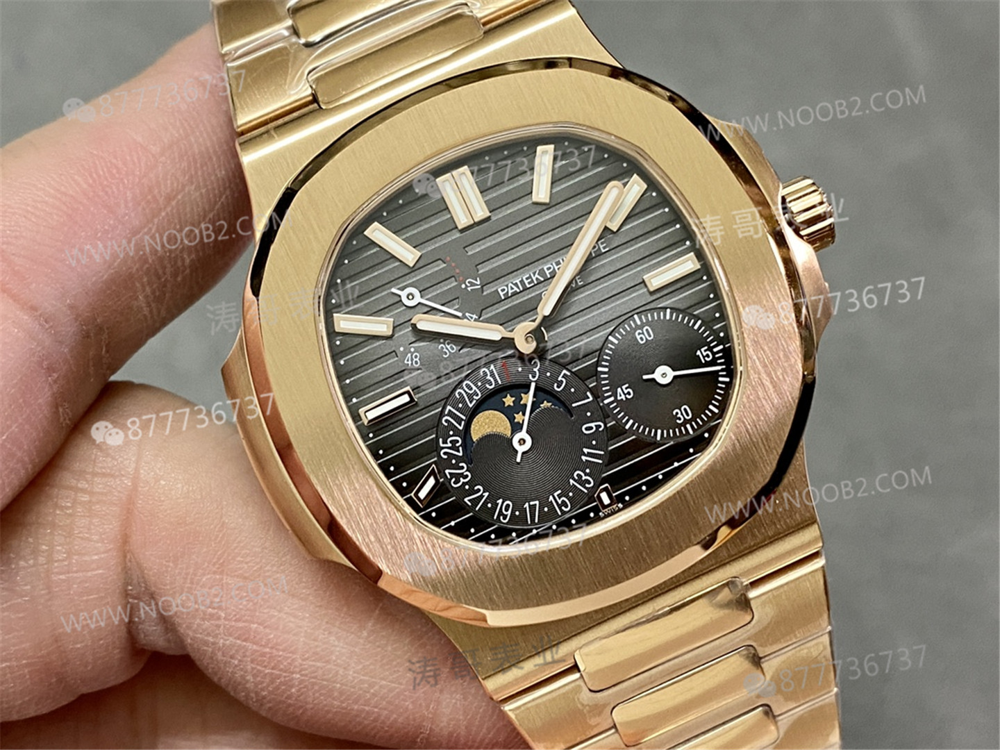 PPF Factory Patek Philippe 5712/1R Rose Gold 240 Tek Parça Mekanizma Yükseltmeli Gerçek Güç Rezervi Göstergeli Versiyon — 2. fotoğraf