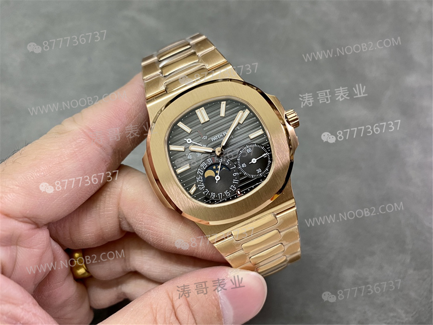 PPF Factory Patek Philippe 5712/1R Rose Gold 240 Tek Parça Mekanizma Yükseltmeli Gerçek Güç Rezervi Göstergeli Versiyon — 4. fotoğraf