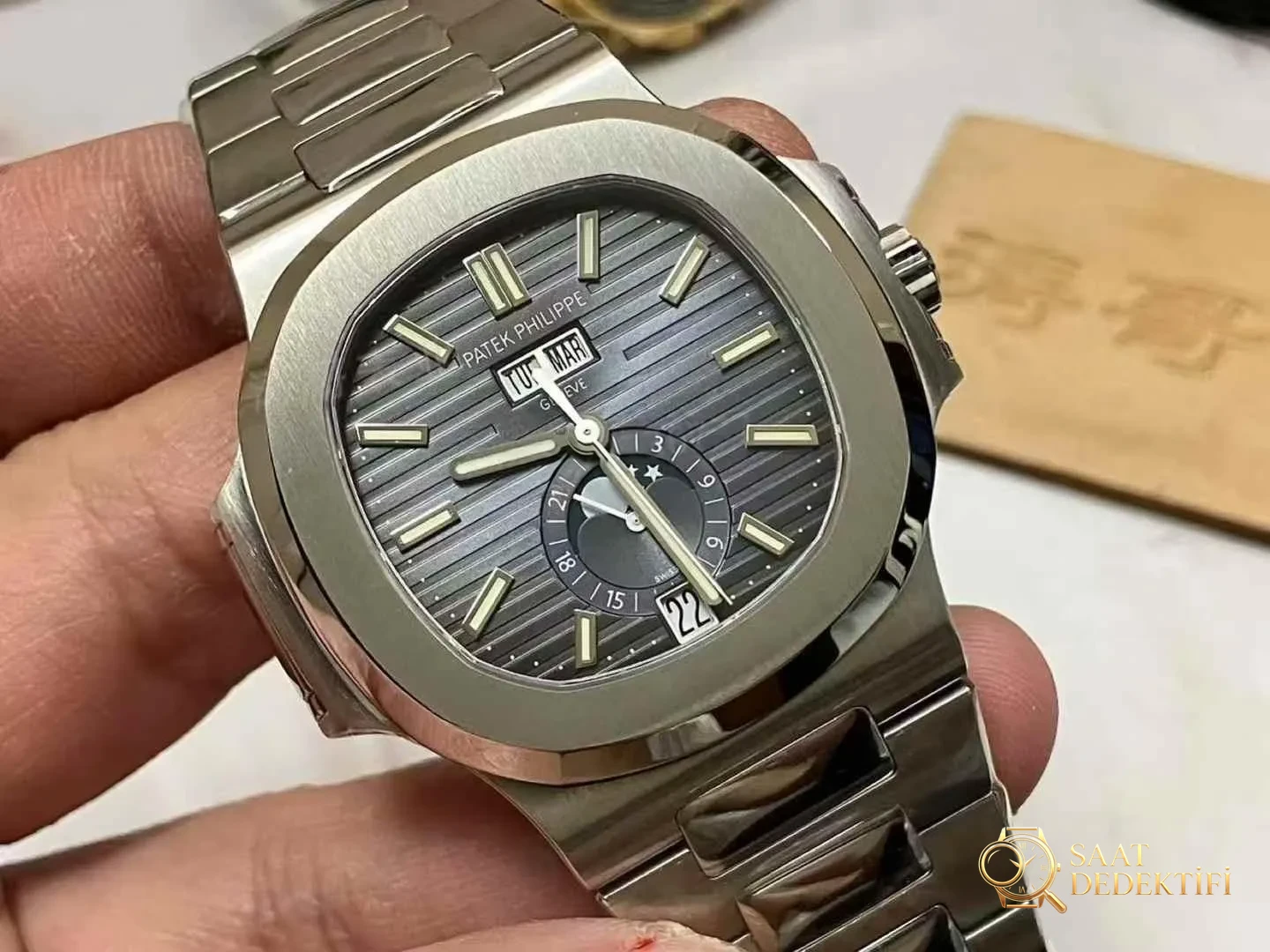 PPF Factory Patek Philippe 5726 Nautilus işçiliği nasıl? Orijinaline benzerliği ne kadar? - Kadran Detayı ve Bezel İşçiliği