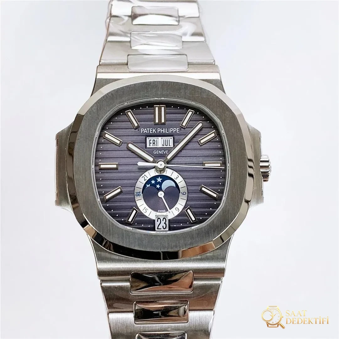PPF Factory Patek Philippe Nautilus 5726 yıllık takvim saati üzerine - Kasa Profili ve Kurma Kolu İncelemesi