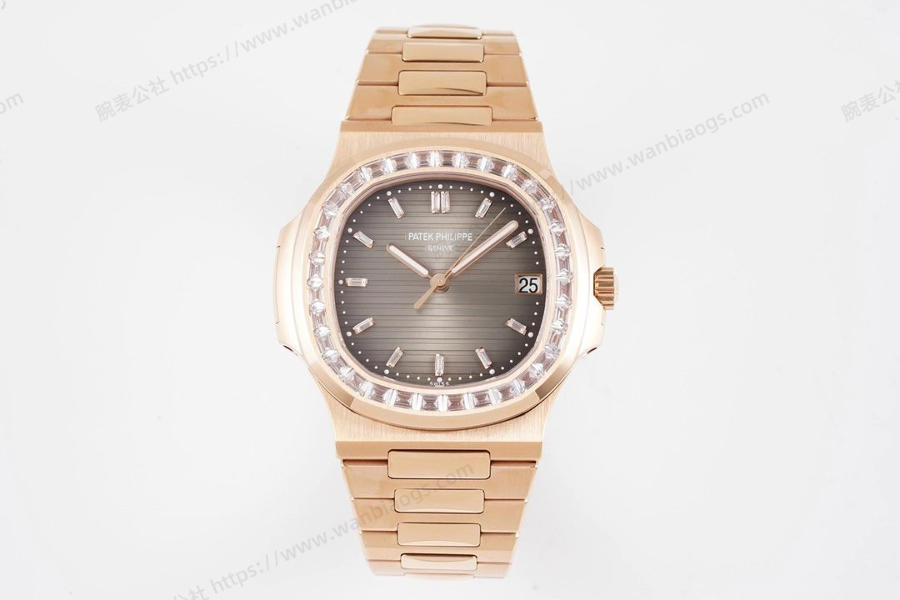 PPF Factory Patek Philippe Nautilus Sport Elegance Serisi 5711R-001 Roze Altın Elmas Taşlı İnceleme — 2. fotoğraf