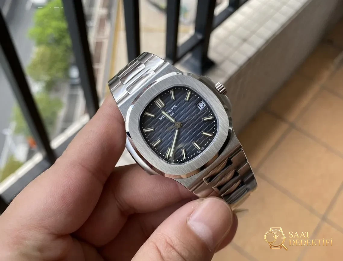 PPF Factory v4 sürümü Patek Philippe Nautilus 5711 replika saat gerçek çekim incelemesi - Kadran Detayı ve Bezel İşçiliği