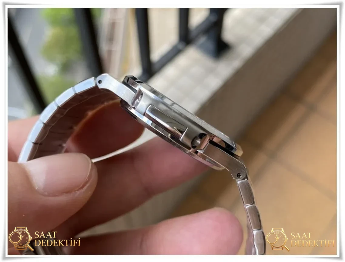 PPF Factory v4 sürümü Patek Philippe Nautilus 5711 replika saat gerçek çekim incelemesi - Bilezik, Toka ve Klips Mekanizması