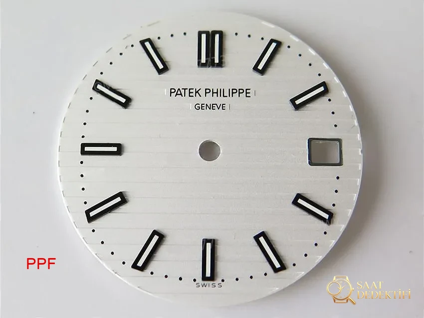 PPF Nautilus V4 versiyon gri kadran deri kayış - Klips Kilidi ve Lazer Damgalar