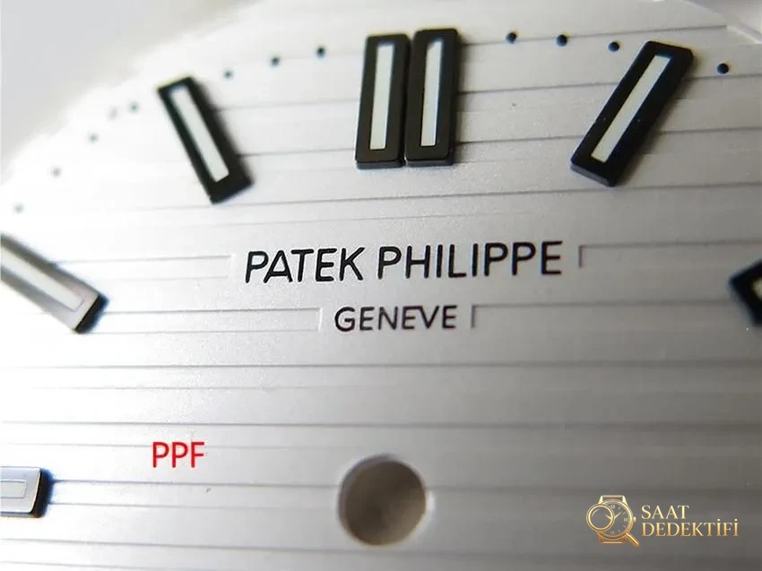 PPF Nautilus V4 versiyon gri kadran deri kayış - Fosfor ve Super-LumiNova Gece Görünümü