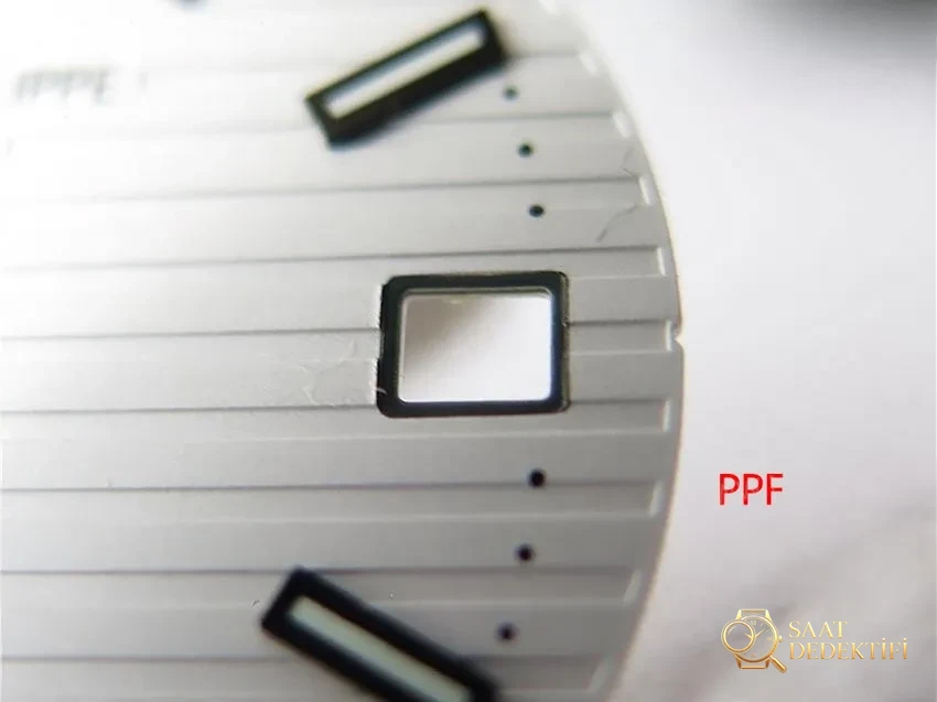 PPF Nautilus V4 versiyon gri kadran deri kayış - Yan Profil ve Kordon Bağlantısı