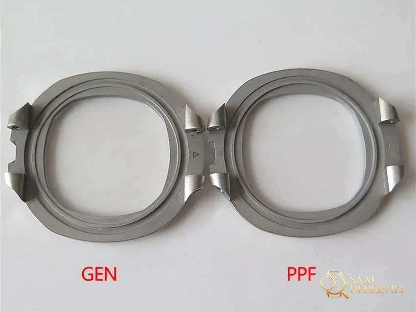 PPF Nautilus V4 versiyon gri kadran deri kayış - Kadran Güneş Işını (Sunburst) Efekti