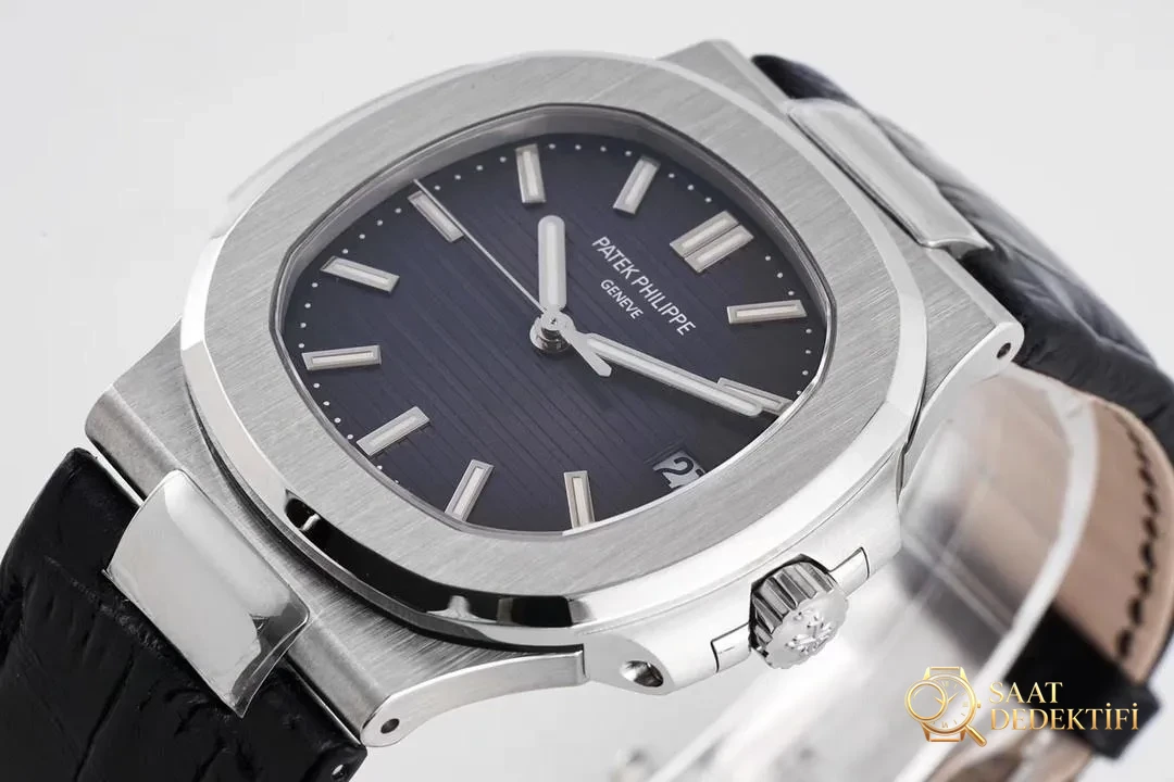 PPF Nautilus V4 versiyon gri kadran deri kayış - Saat İbreleri Elmas Kesim Yansımaları