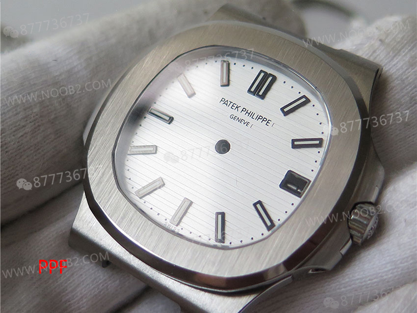 PPF Nautilus V4 versiyonu beyaz kadran deri kayış — 4. fotoğraf