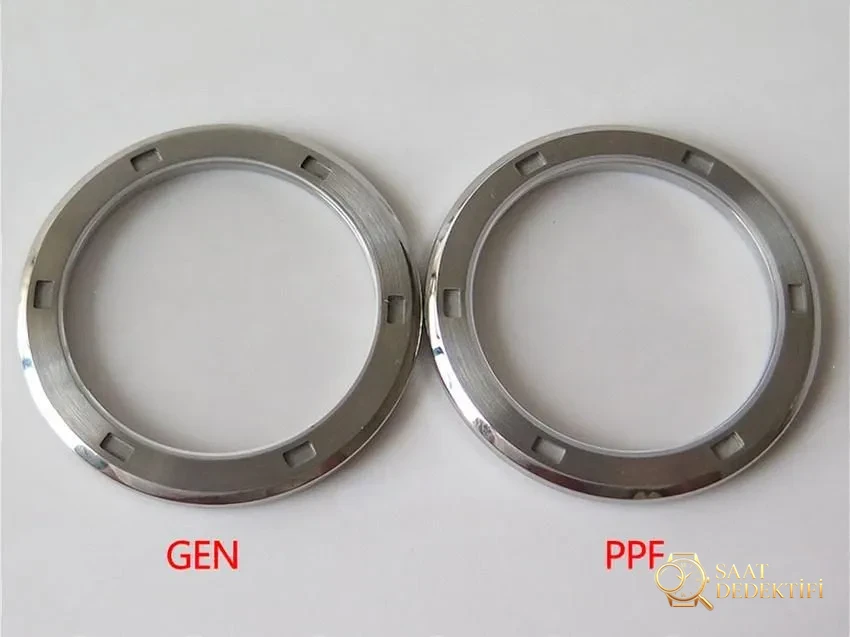 PPF Nautilus V4 versiyonu beyaz kadran deri kayış - Safir Kristal Cam Eğimi ve Yansıması