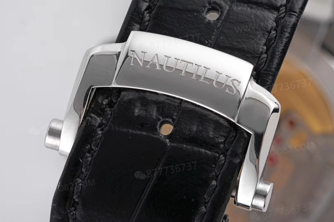 PPF Nautilus V4 versiyonu beyaz kadran deri kayış — 49. fotoğraf
