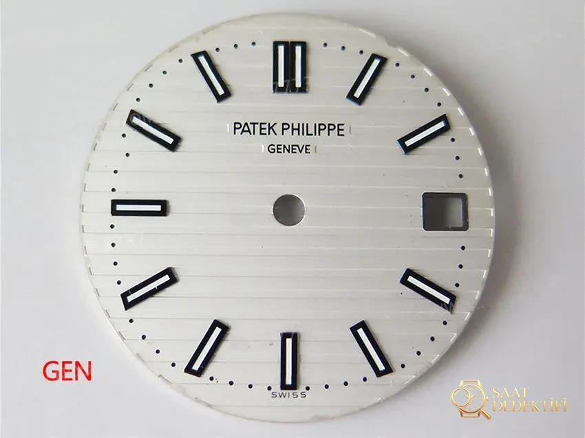 PPF Nautilus V4 versiyonu gri-mavi kadran, deri kayış - Makro Kadran ve İndeks İşçiliği