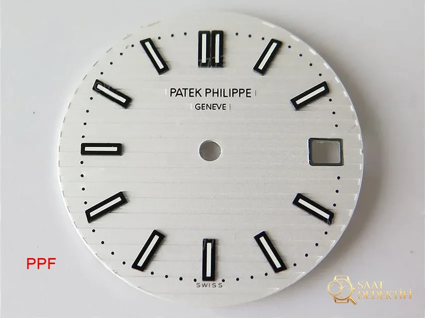 PPF Nautilus V4 versiyonu gri-mavi kadran, deri kayış - Klips Kilidi ve Lazer Damgalar