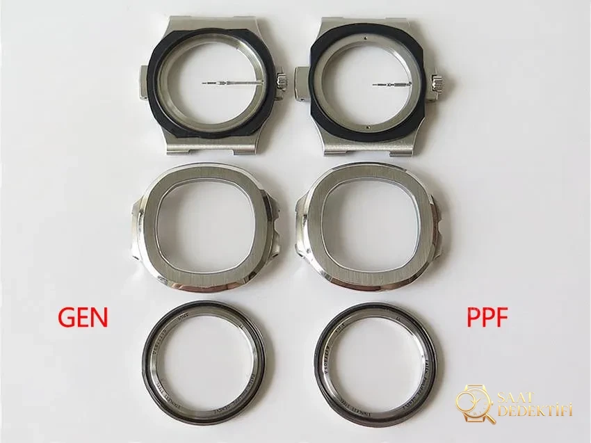 PPF Nautilus V4 versiyonu gri-mavi kadran, deri kayış - Koleksiyon ve Vitrin Görünümü
