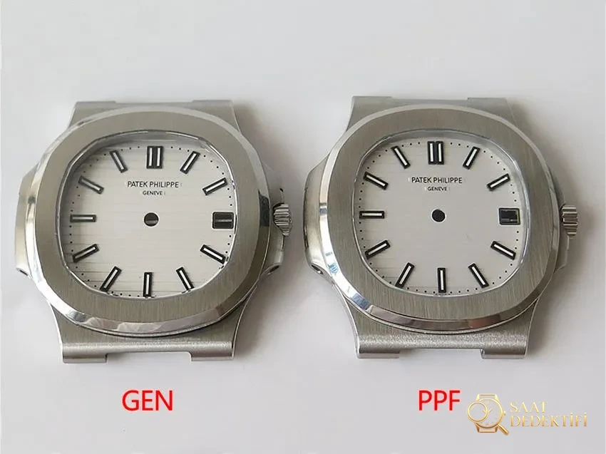PPF Factory V3 Patek Philippe 5719/10G-010 Beyaz Altın Nautilus Yıldız Kaplı Kadran Kol Saati - Kasa Profili ve Kurma Kolu İncelemesi