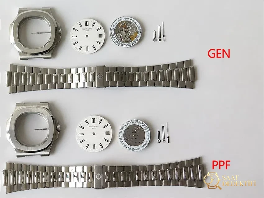 PPF Factory V3 Patek Philippe 5719/10G-010 Beyaz Altın Nautilus Yıldız Kaplı Kadran Kol Saati - Makro Kadran ve İndeks İşçiliği