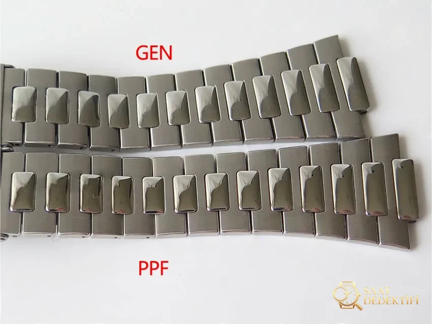 PPF Factory V3 Patek Philippe 5719/10G-010 Beyaz Altın Nautilus Yıldız Kaplı Kadran Kol Saati - Kasa Köşe Kesimleri ve Pah Kırma Hatları