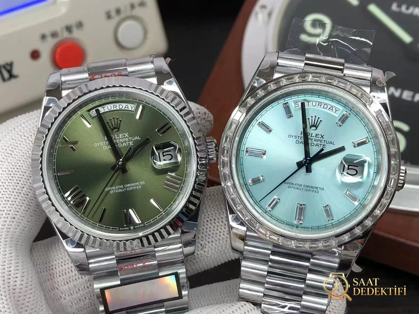 QF Day-Date vs GM Day-Date - Kadran Detayı ve Bezel İşçiliği