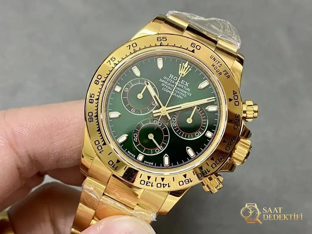 QF Factory Rolex Daytona, 174 gram ağırlık, altın kaplama yükseltmeye uygun - Bilezik, Toka ve Klips Mekanizması