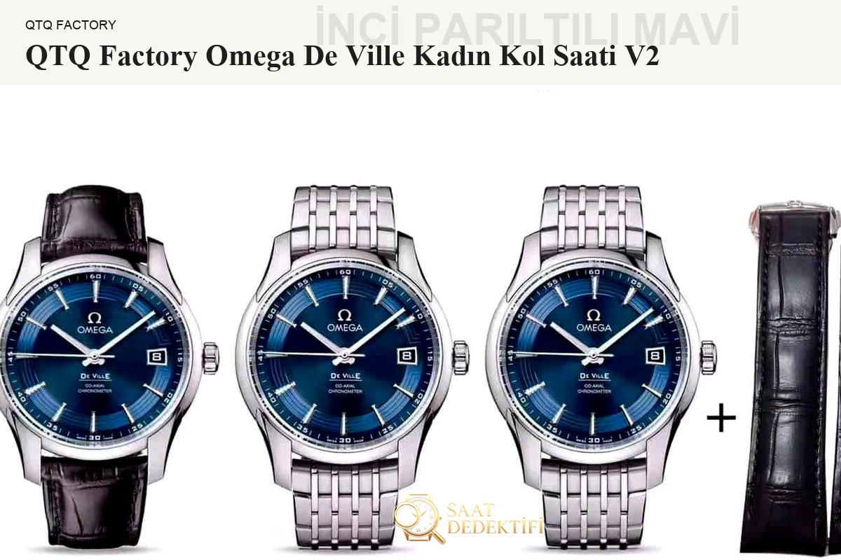 QTQ Factory Omega De Ville Kadın Kol Kasa ve Kadran İşçiliği İncelemesi - ön görünüm