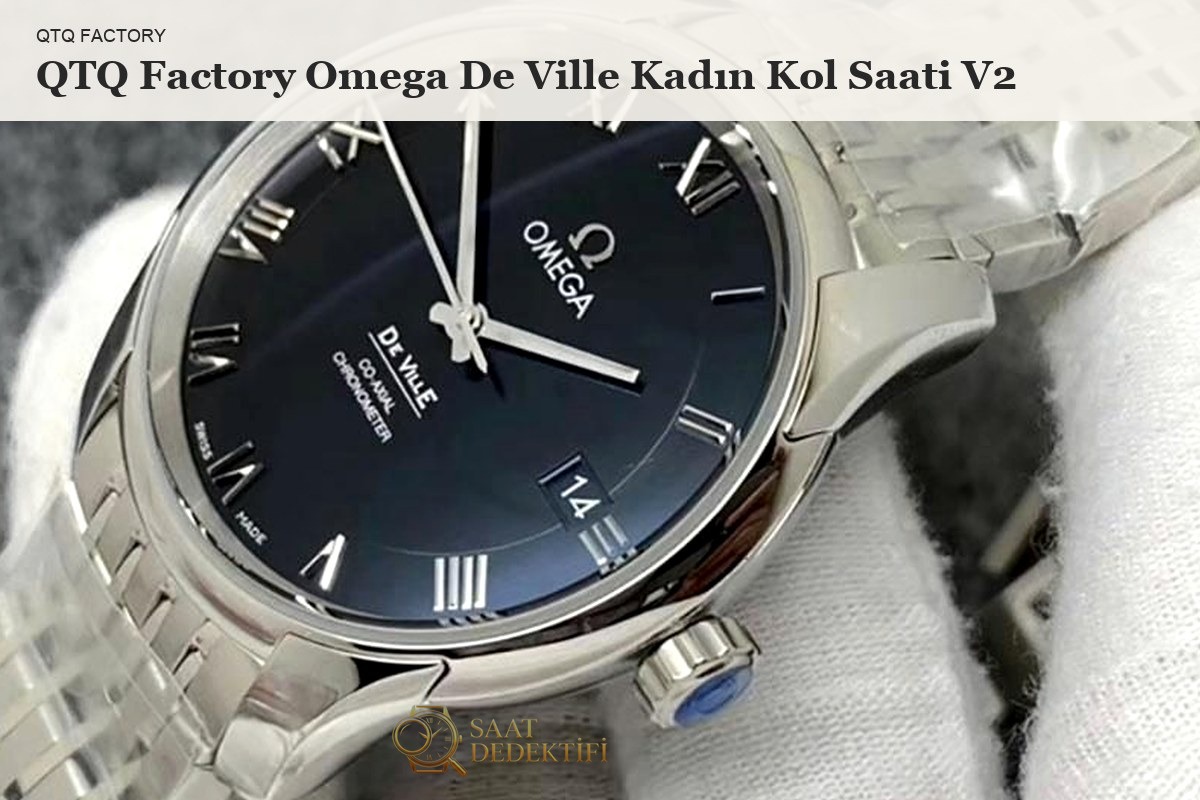 QTQ Factory Omega De Ville Kadın Kol Mekanizma ve Kalibre Analizi - ön görünüm