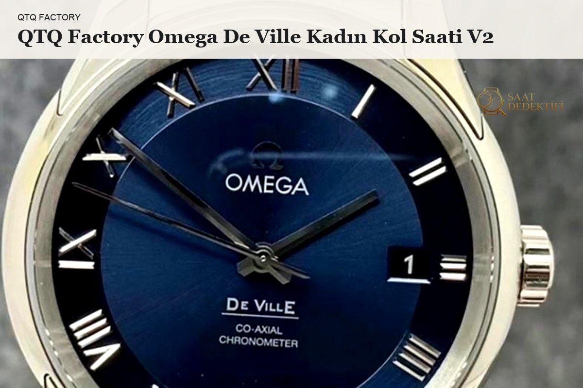 QTQ Factory Omega De Ville Kadın Kol Saati V2 Yükseltilmiş Versiyon - ön görünüm