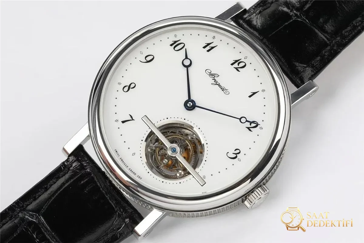 R8 Breguet 5 kadran konumu tourbillon 5367 beyaz kadran - Kasa Profili ve Kurma Kolu İncelemesi