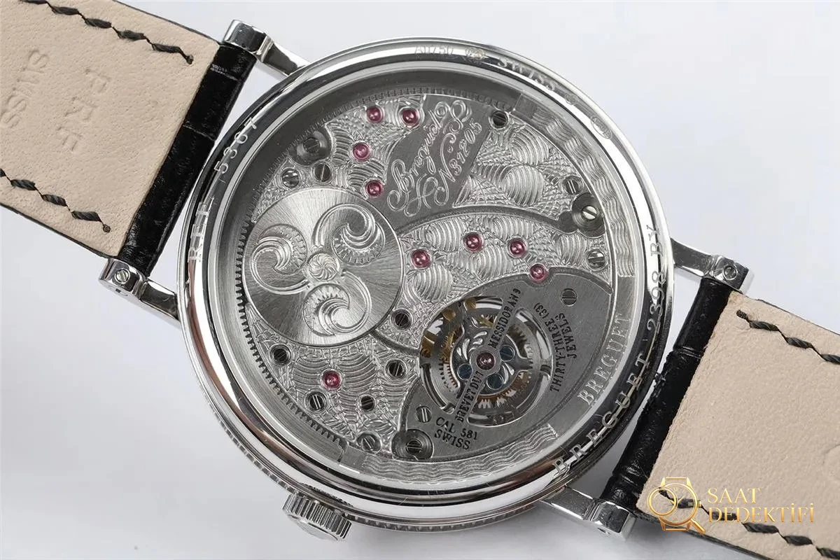 R8 Breguet 5 kadran konumu tourbillon 5367 beyaz kadran - Klips Kilidi ve Lazer Damgalar