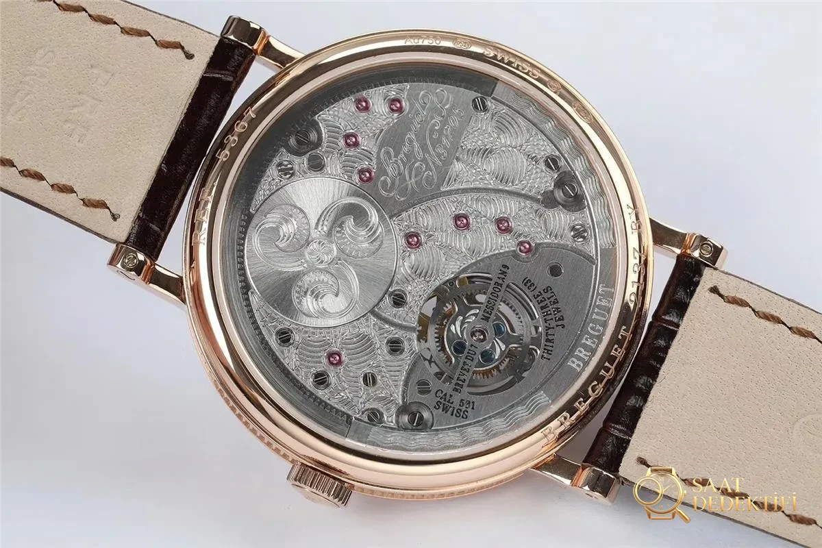 R8 Breguet tourbillon de 5 horas de posición 5367 esfera blanca caja de oro - Clip Lock y sellos láser