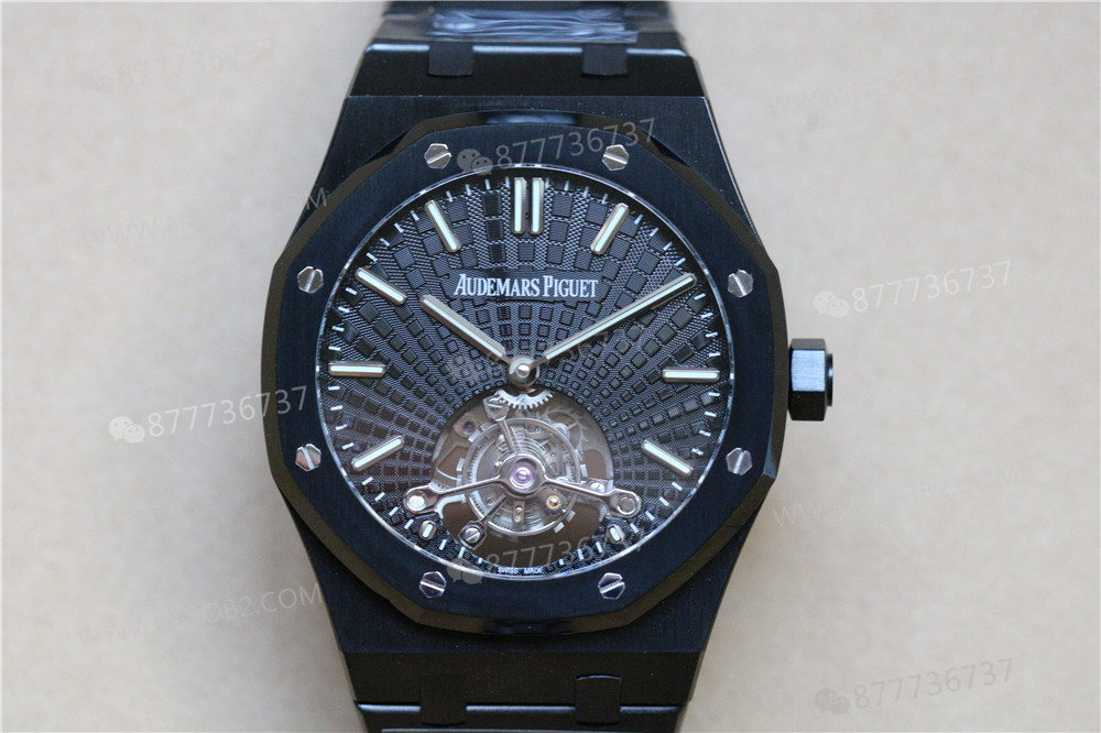 R8 Factory Audemars Piguet Royal Oak Black Warrior V3 Sürümü: Tourbillon Gümüş-Beyaza Yükseltildi — 2. fotoğraf