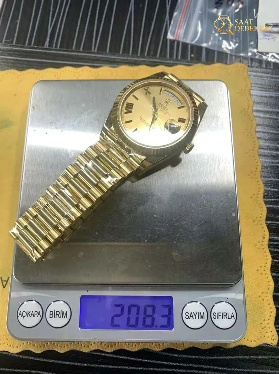 Rolex Day-Date Replika Saat İncelemesi - Ön Görünüm ve Kasa Tasarımı