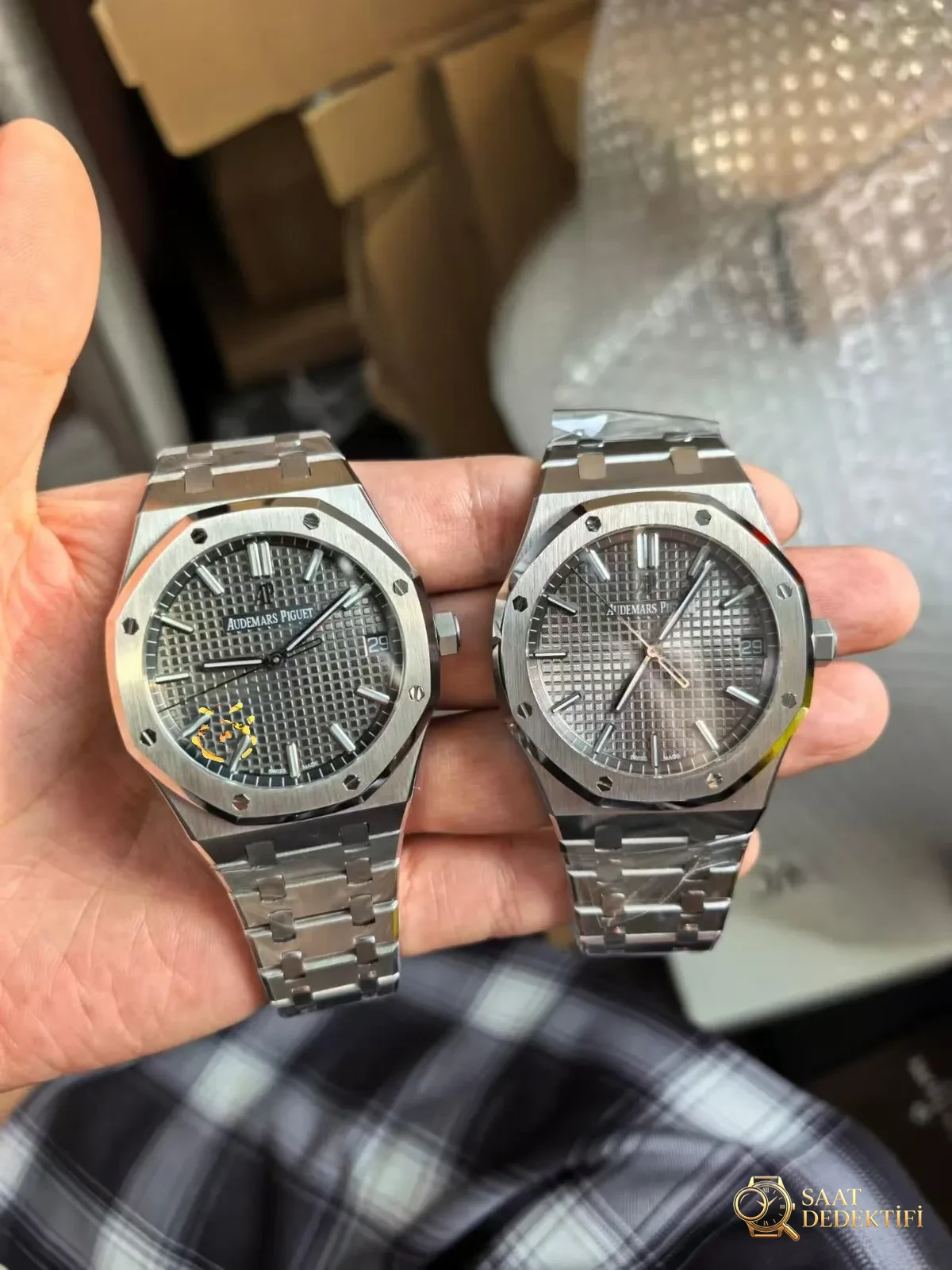 Replika 15500 Grey APS vs - Kadran Detayı ve Bezel İşçiliği