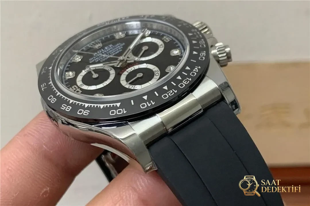 Replika 4130 mekanizmasının gelişim tarihi – BT Factory Rolex Daytona çikolata kadran gerçek çekim fotoğrafları - Kordon Dokusu ve Dikiş Detayları