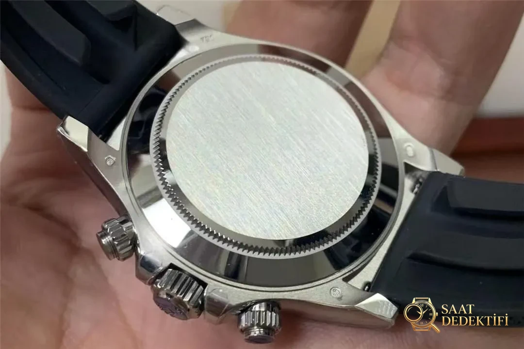 Replika 4130 mekanizmasının gelişim tarihi – BT Factory Rolex Daytona çikolata kadran gerçek çekim fotoğrafları - Bezel İçi Rehaut Gravürü ve Hizalaması