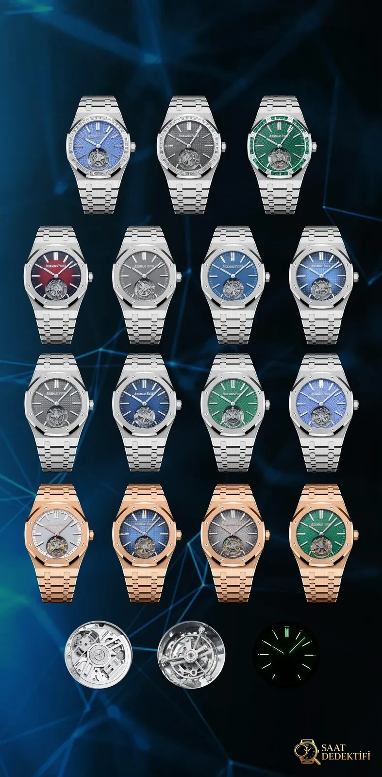 Replika dünyasının zirve yapımı! BBS Factory 2025 gururla sunar — Audemars Piguet Royal Oak otomatik kurulumlu uçan tourbillon kol saati - Kasa Profili ve Kurma Kolu İncelemesi