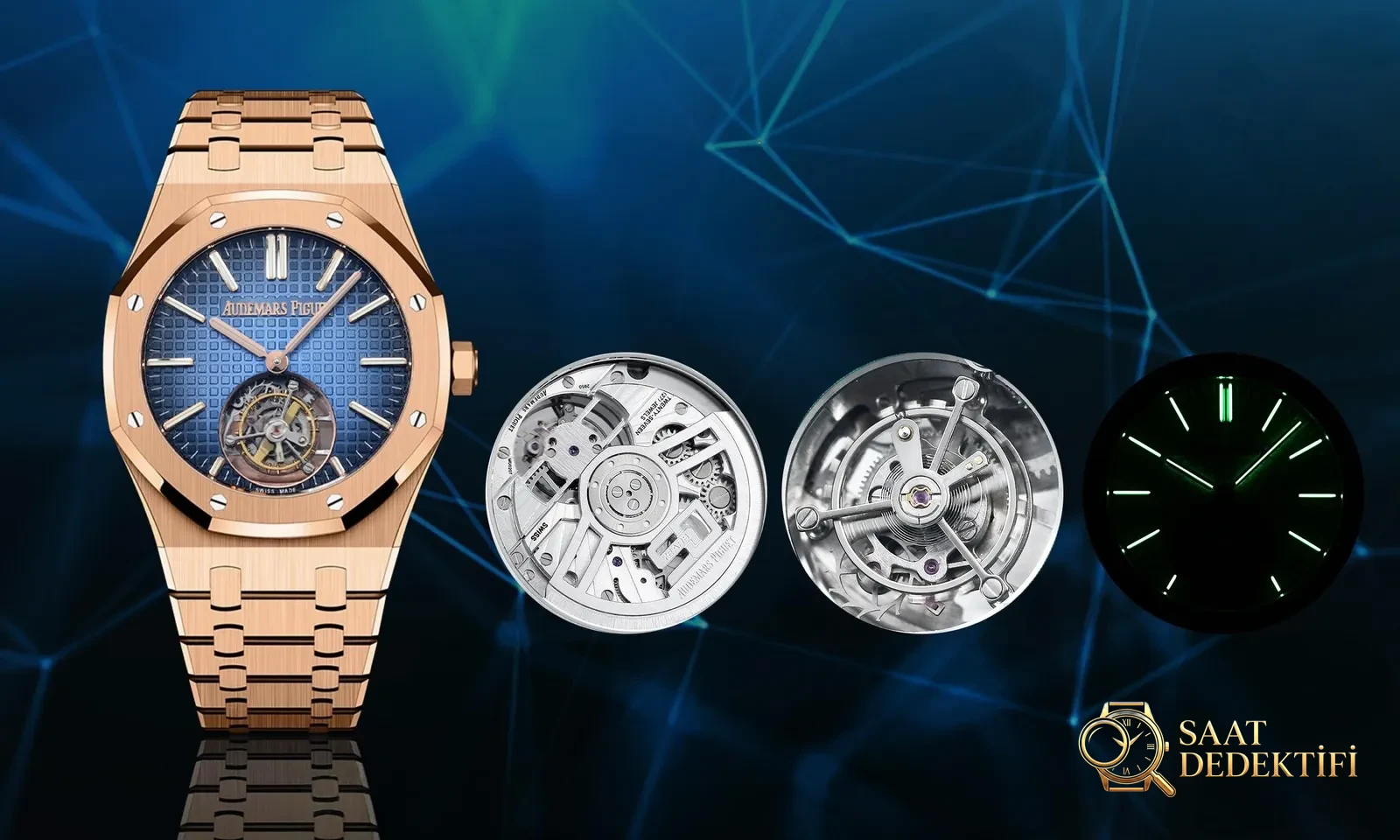 Replika dünyasının zirve yapımı! BBS Factory 2025 gururla sunar — Audemars Piguet Royal Oak otomatik kurulumlu uçan tourbillon kol saati - Kadran Detayı ve Bezel İşçiliği