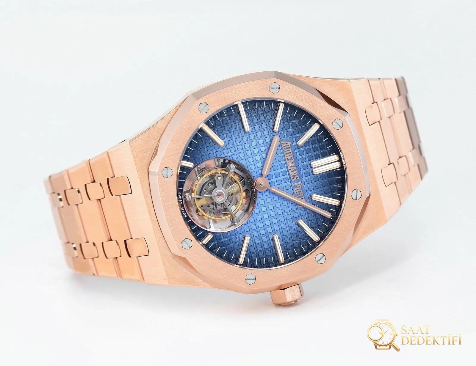 Replika dünyasının zirve yapımı! BBS Factory 2025 gururla sunar — Audemars Piguet Royal Oak otomatik kurulumlu uçan tourbillon kol saati - Arka Kapak ve Mekanizma Detayı