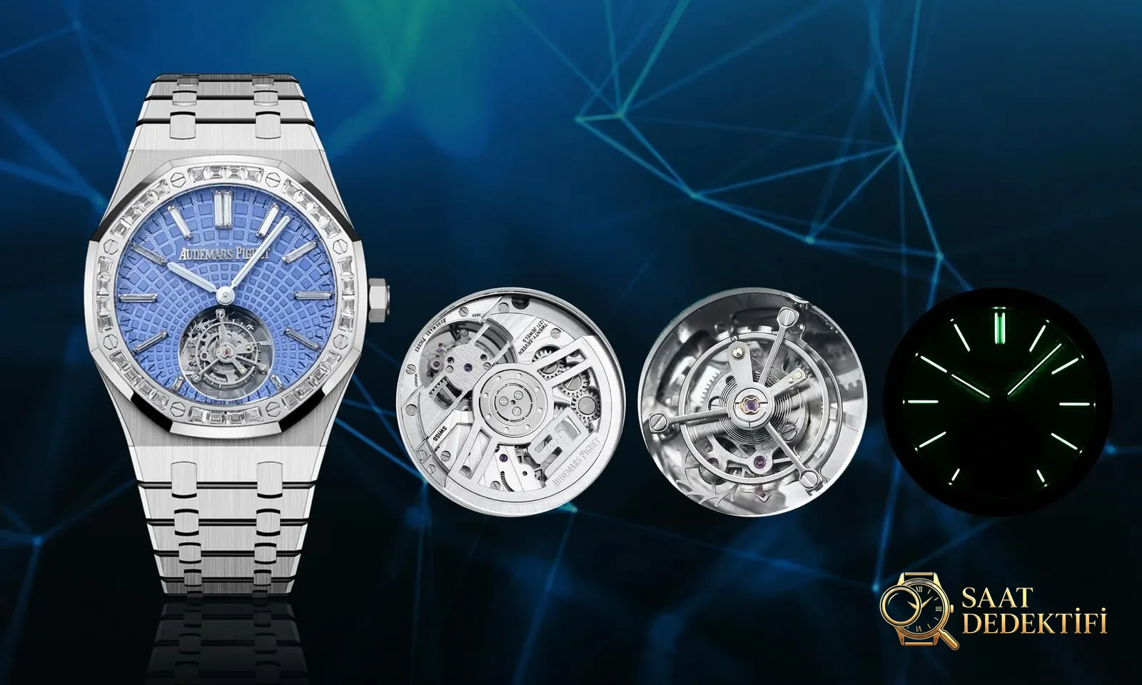 Replika dünyasının zirve yapımı! BBS Factory 2025 gururla sunar — Audemars Piguet Royal Oak otomatik kurulumlu uçan tourbillon kol saati - Yan Profil ve Kordon Bağlantısı