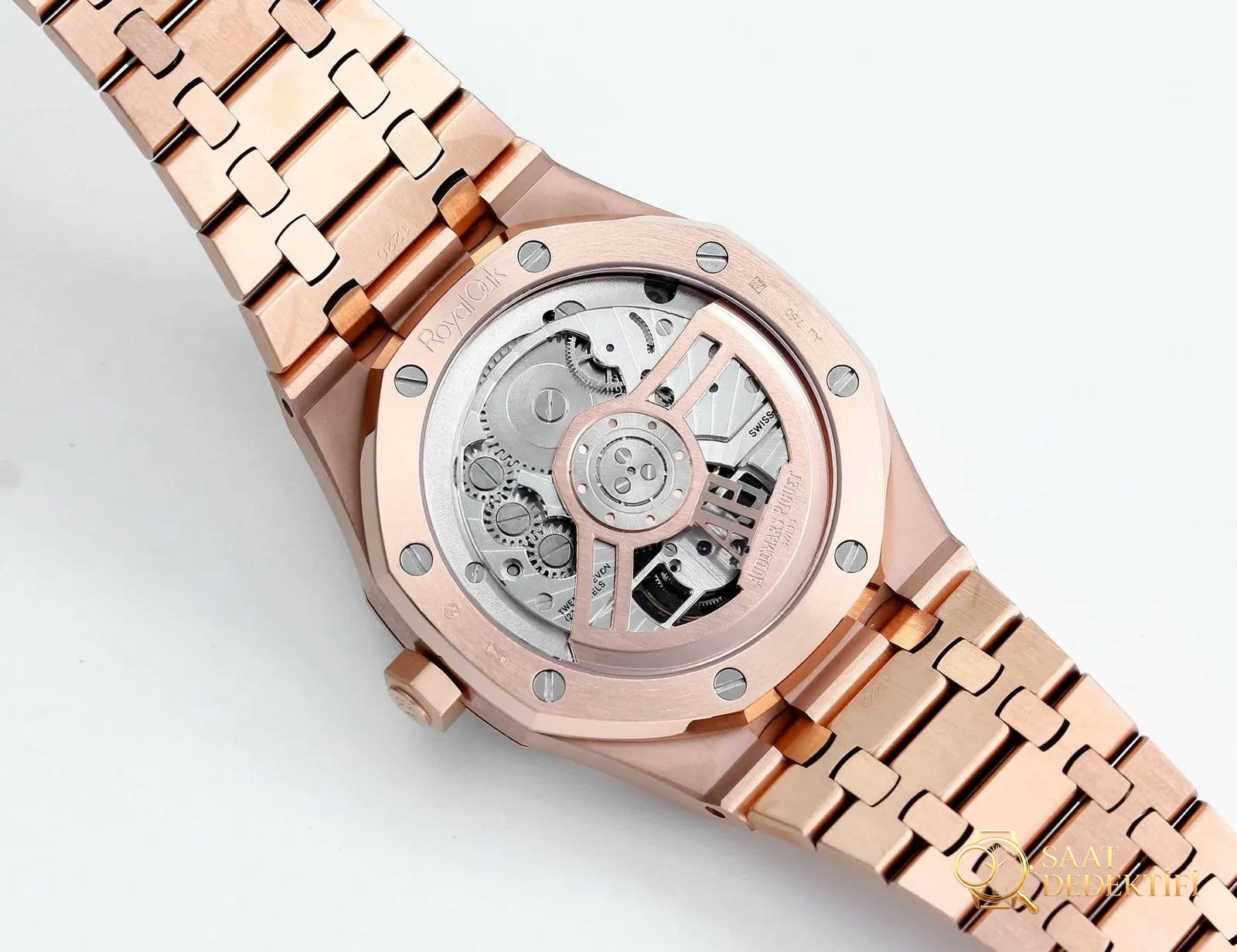 Replika dünyasının zirve yapımı! BBS Factory 2025 gururla sunar — Audemars Piguet Royal Oak otomatik kurulumlu uçan tourbillon kol saati - Mekanizma Çark Dizilimi ve Taş Yatakları