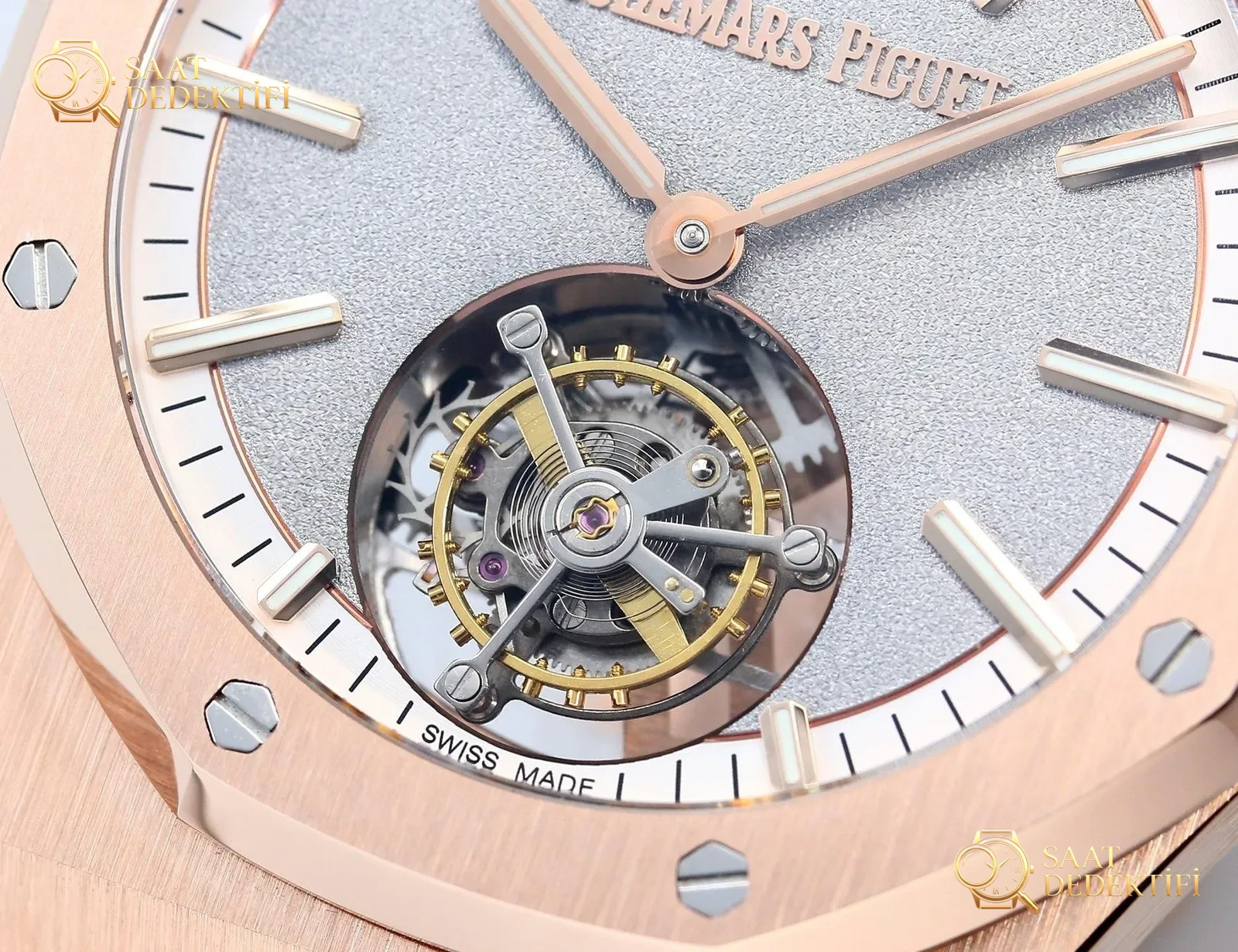 Replika dünyasının zirve yapımı! BBS Factory 2025 gururla sunar — Audemars Piguet Royal Oak otomatik kurulumlu uçan tourbillon kol saati - Bezel Tıklama Hissi ve Numara Dolguları