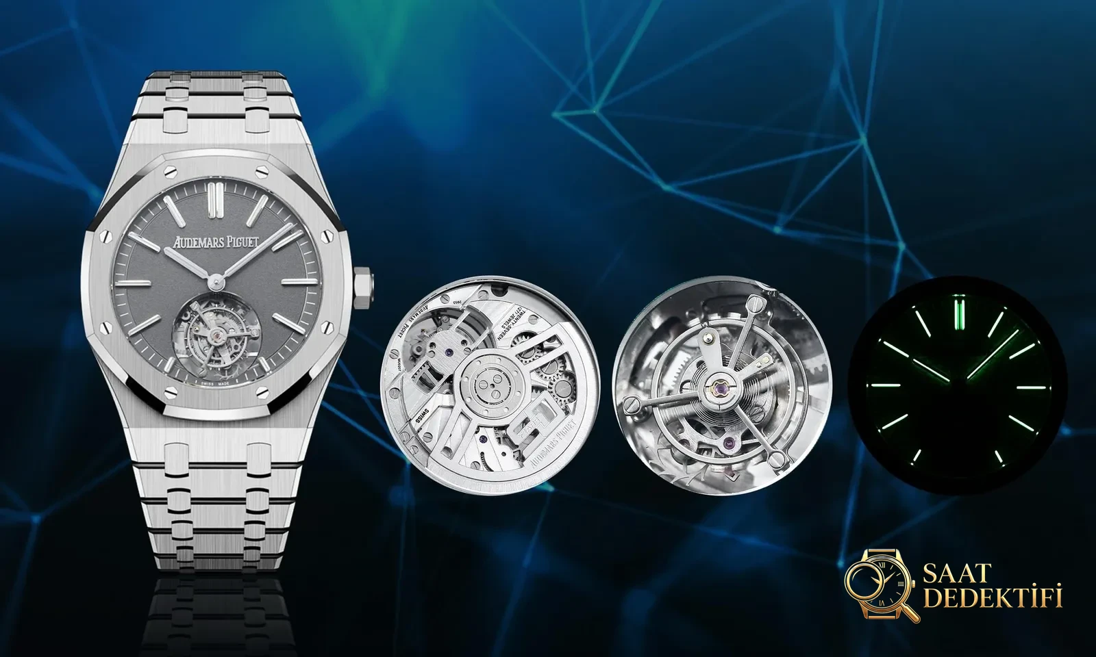 Replika dünyasının zirve yapımı! BBS Factory 2025 gururla sunar — Audemars Piguet Royal Oak otomatik kurulumlu uçan tourbillon kol saati - Tepe Kilit Mekanizması ve Conta Yapısı