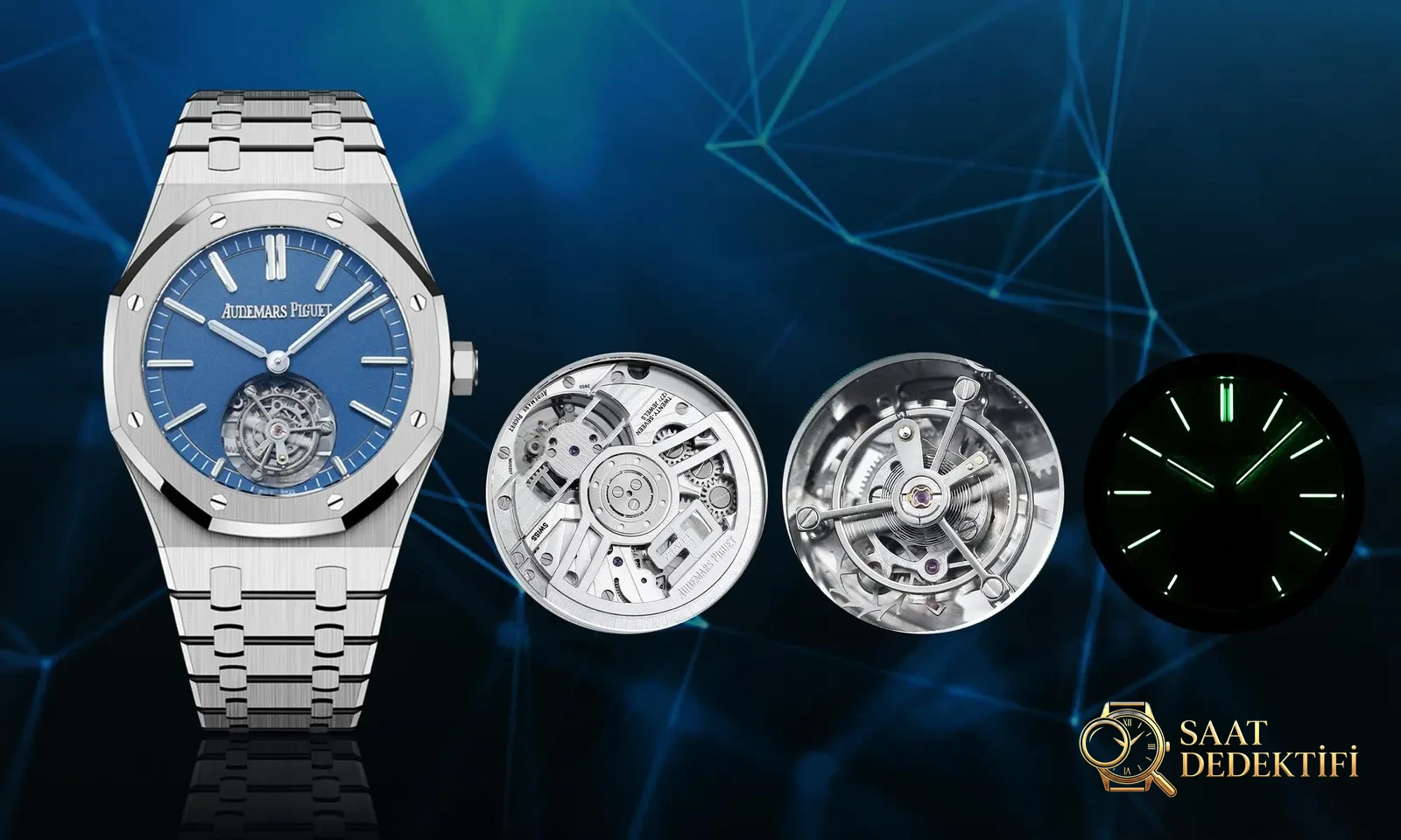 Replika dünyasının zirve yapımı! BBS Factory 2025 gururla sunar — Audemars Piguet Royal Oak otomatik kurulumlu uçan tourbillon kol saati - Mekanizma Regülatör ve Sapma Ayar Bloğu