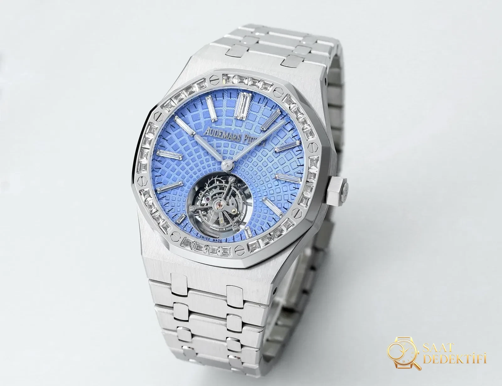 Replika dünyasının zirve yapımı! BBS Factory 2025 gururla sunar — Audemars Piguet Royal Oak otomatik kurulumlu uçan tourbillon kol saati - Tepe Koruması ve Ayar Fonksiyonu