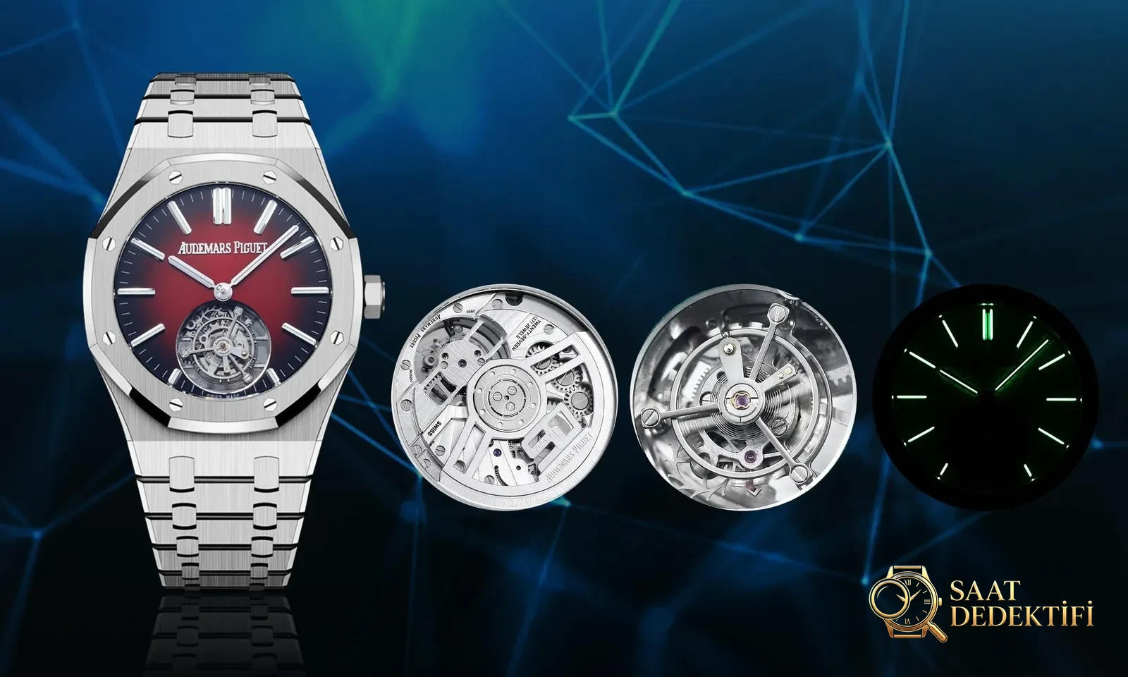 Replika dünyasının zirve yapımı! BBS Factory 2025 gururla sunar — Audemars Piguet Royal Oak otomatik kurulumlu uçan tourbillon kol saati - Bezel Rakam Oyukları Platin Dolgusu