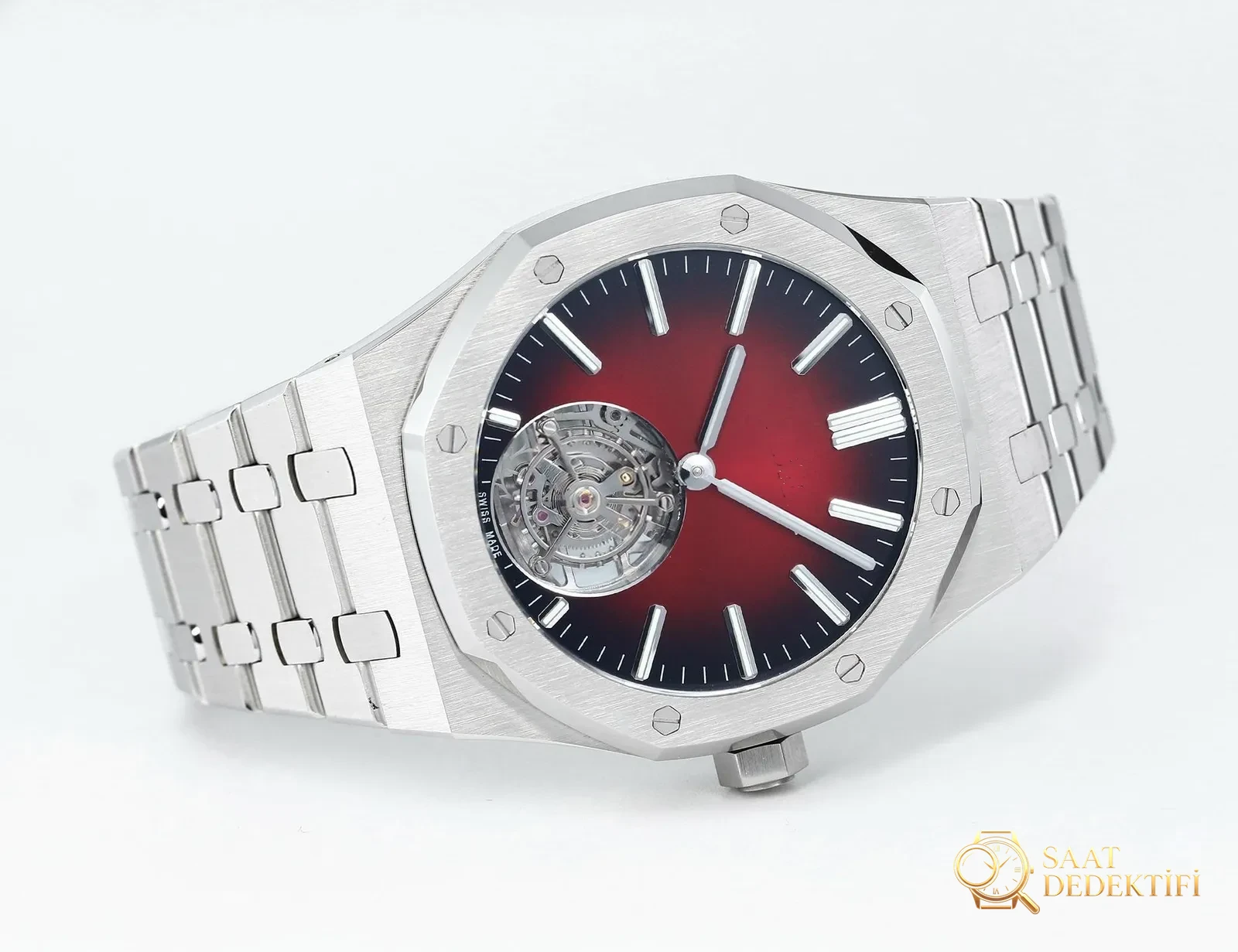 Replika dünyasının zirve yapımı! BBS Factory 2025 gururla sunar — Audemars Piguet Royal Oak otomatik kurulumlu uçan tourbillon kol saati - Kurma Kolu Dişli Hissiyatı ve Kurulum