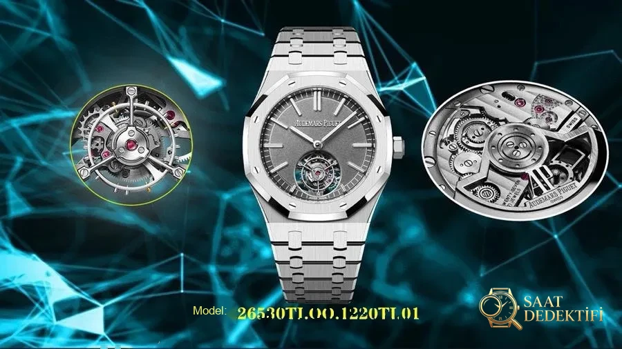 Replika dünyasının zirve yapımı! BBS Factory 2025 gururla sunar — Audemars Piguet Royal Oak otomatik kurulumlu uçan tourbillon kol saati - Kadran Detayı ve Bezel İşçiliği