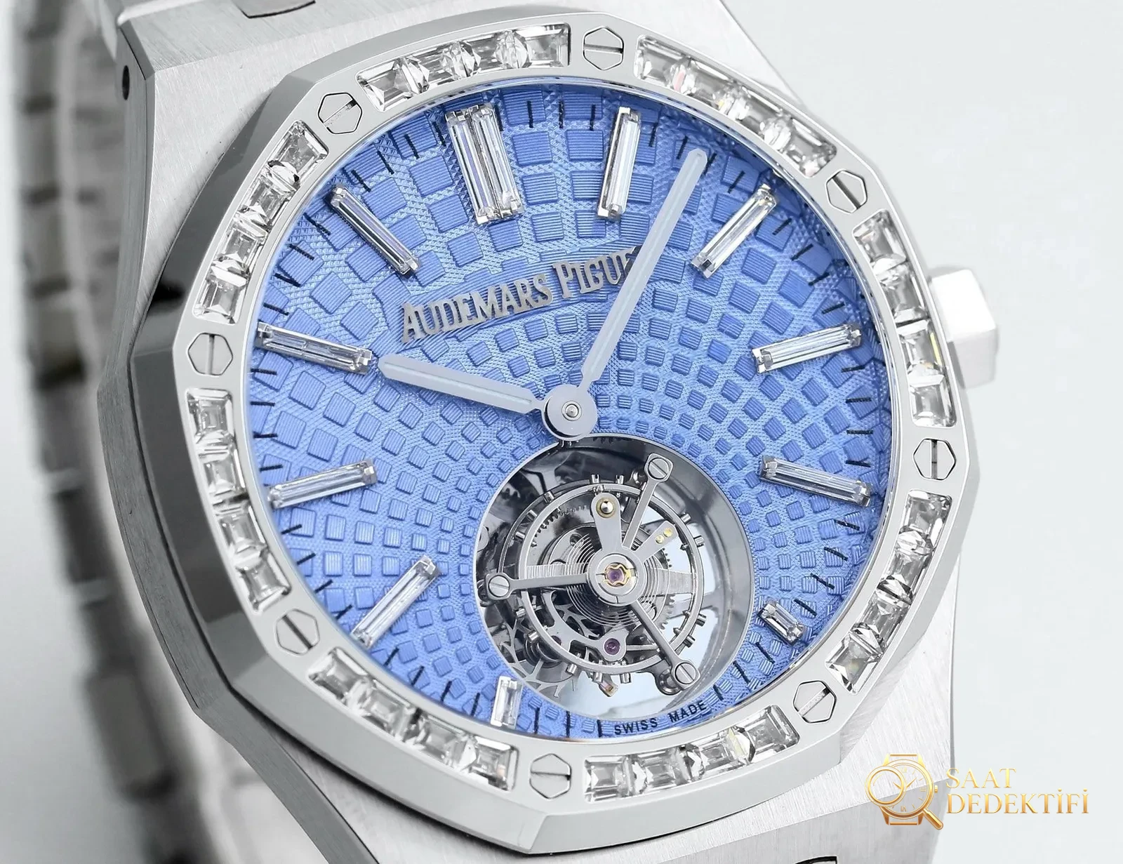 Replika dünyasının zirve yapımı! BBS Factory 2025 gururla sunar — Audemars Piguet Royal Oak otomatik kurulumlu uçan tourbillon kol saati - Toka İçi Mikro Ayar Mekanizması