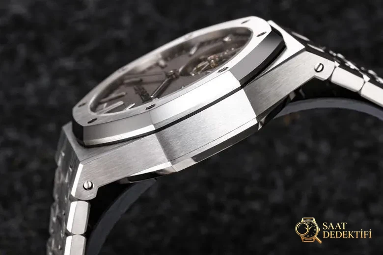 Replika dünyasının zirve yapımı! BBS Factory 2025 gururla sunar — Audemars Piguet Royal Oak otomatik kurulumlu uçan tourbillon kol saati - Mekanizma Çark Dizilimi ve Taş Yatakları