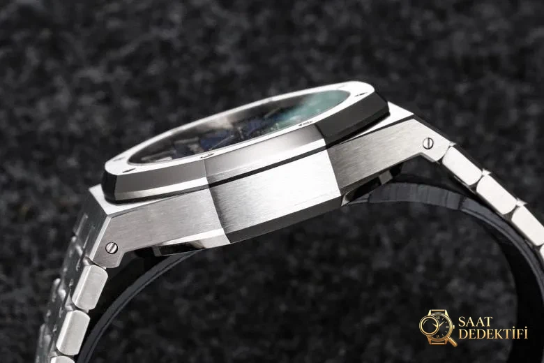 Replika dünyasının zirve yapımı! BBS Factory 2025 gururla sunar — Audemars Piguet Royal Oak otomatik kurulumlu uçan tourbillon kol saati - Saat İndeksleri ve İbre Yüzey Parlaklığı